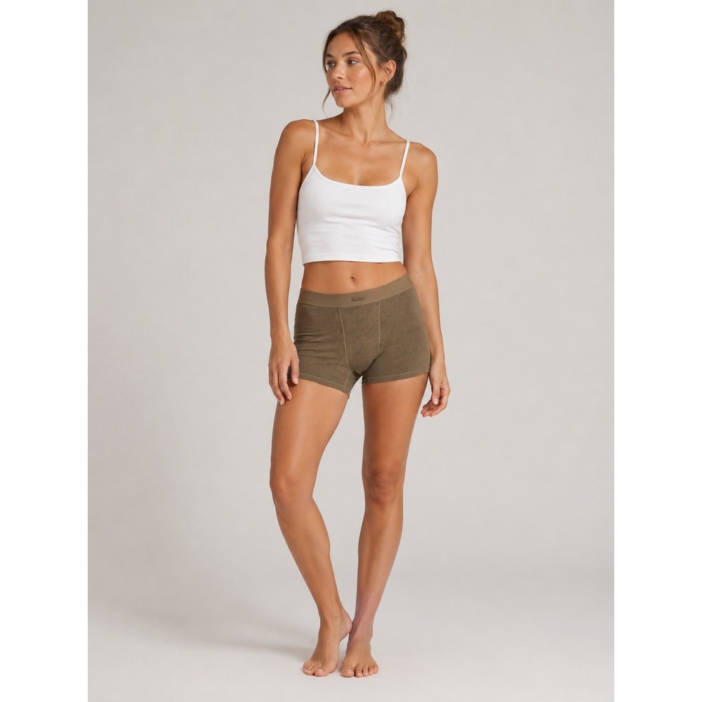 SKIMS Outdoor Basin Boxer Sepia Brown Cotton Blend Shorts 4XL AP-BKS-0808 NWT